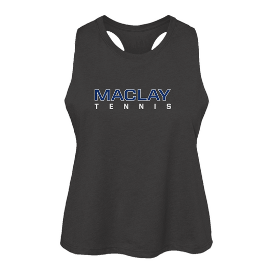 Women's Maclay Tennis Bella + Canvas Racerback Crop Tank