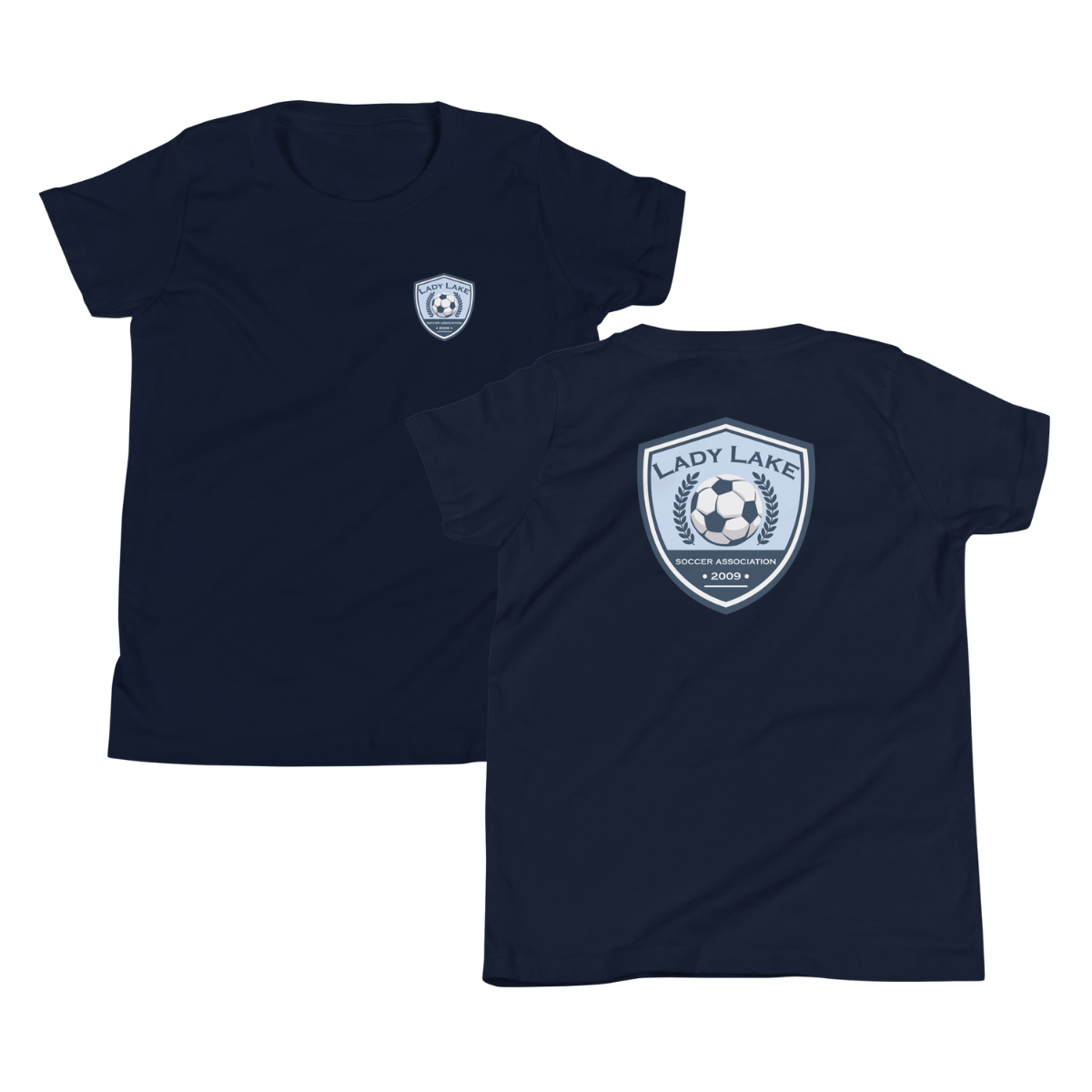 Youth Lady Lake Soccer Association Bella + Canvas Staple Tee