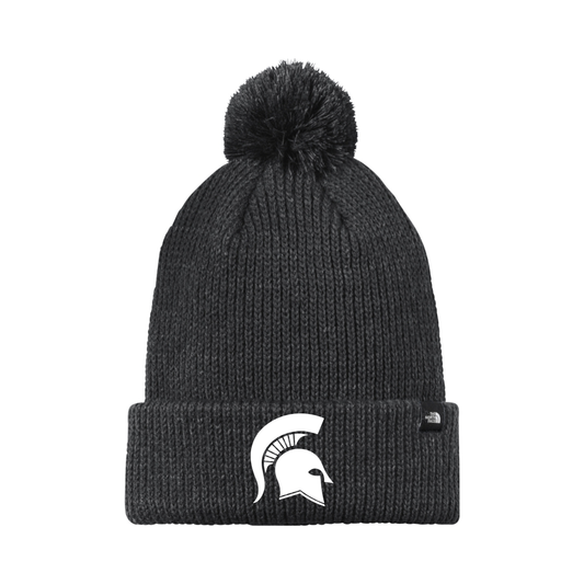 Skyline Spartans Lacrosse The North Face Pom Beanie — TNF Black Heather