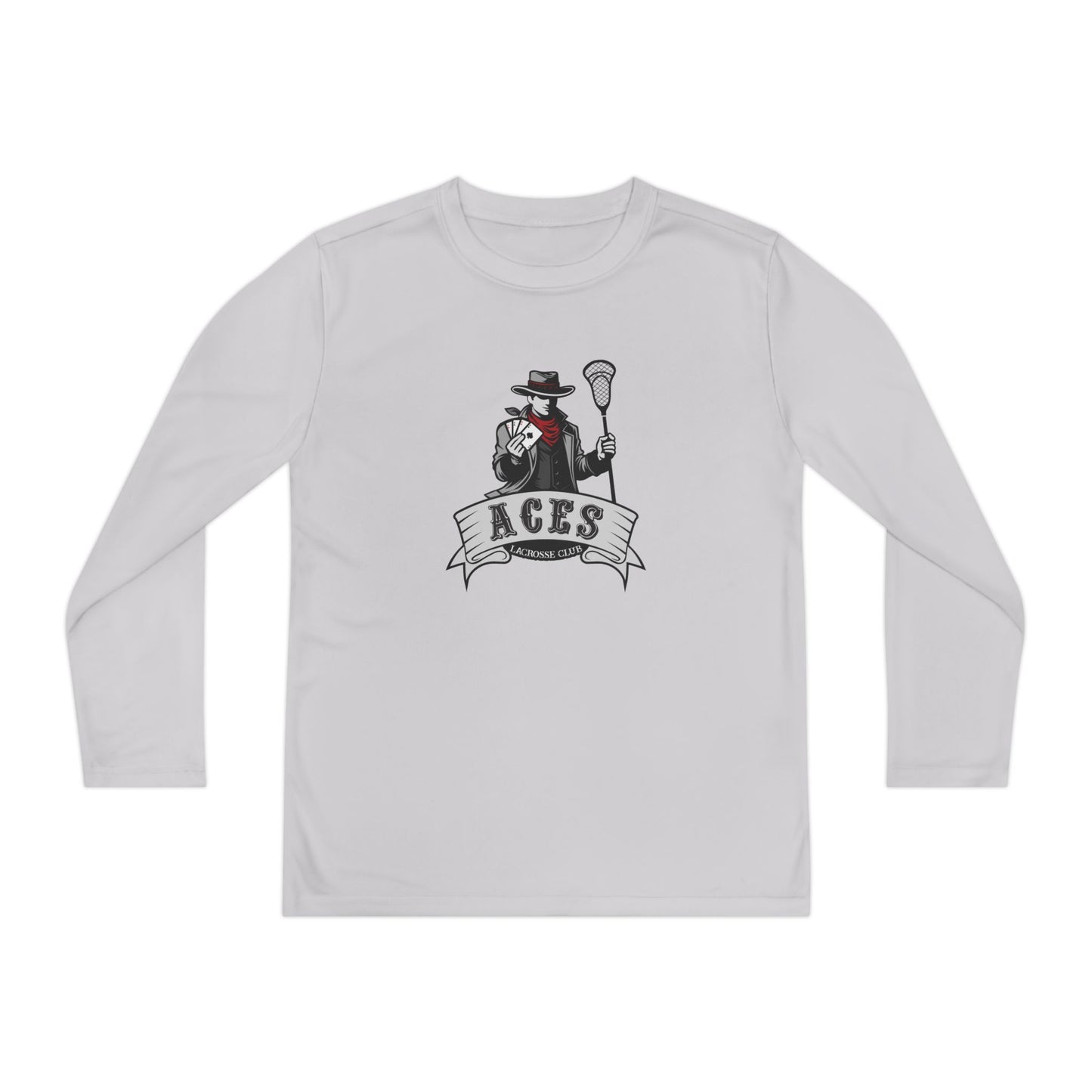 Youth Aces Lacrosse Sport-Tek Performance Long Sleeve Shirt