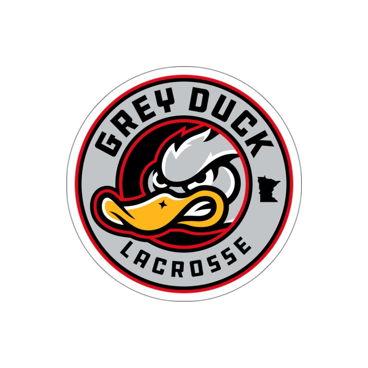 Grey Duck Lacrosse Die-Cut Sticker