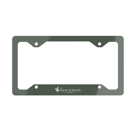 The Sage School Metal License Plate Frame