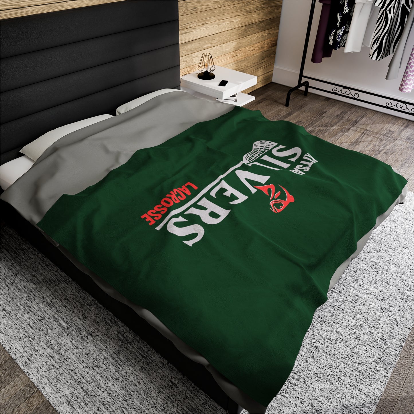 Kitsap Lacrosse Velveteen Plush Blanket