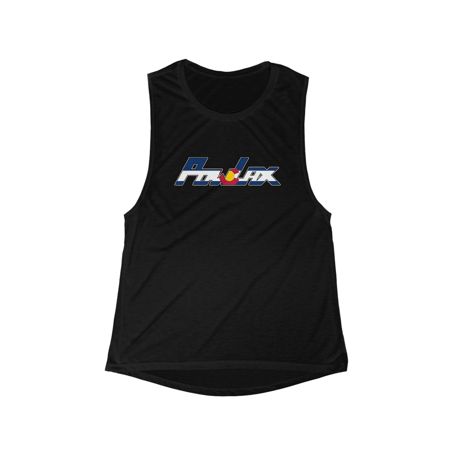 Women's POWLAX Bella + Canvas Flowy Scoop Sport Tank