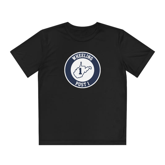 Youth Wheeling Post 1 Sport-Tek Performance T-shirt