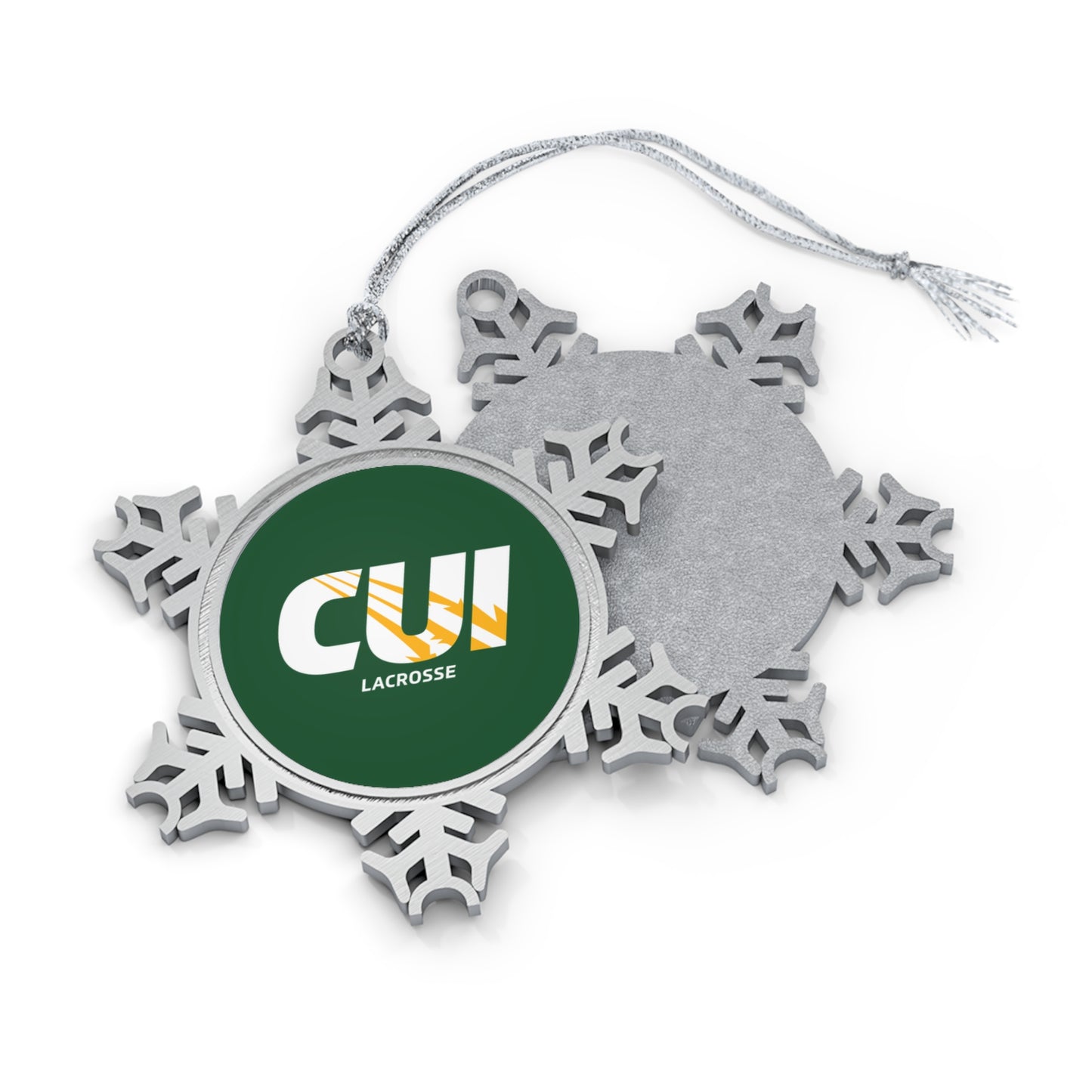 CUI Lacrosse Pewter Snowflake Ornament