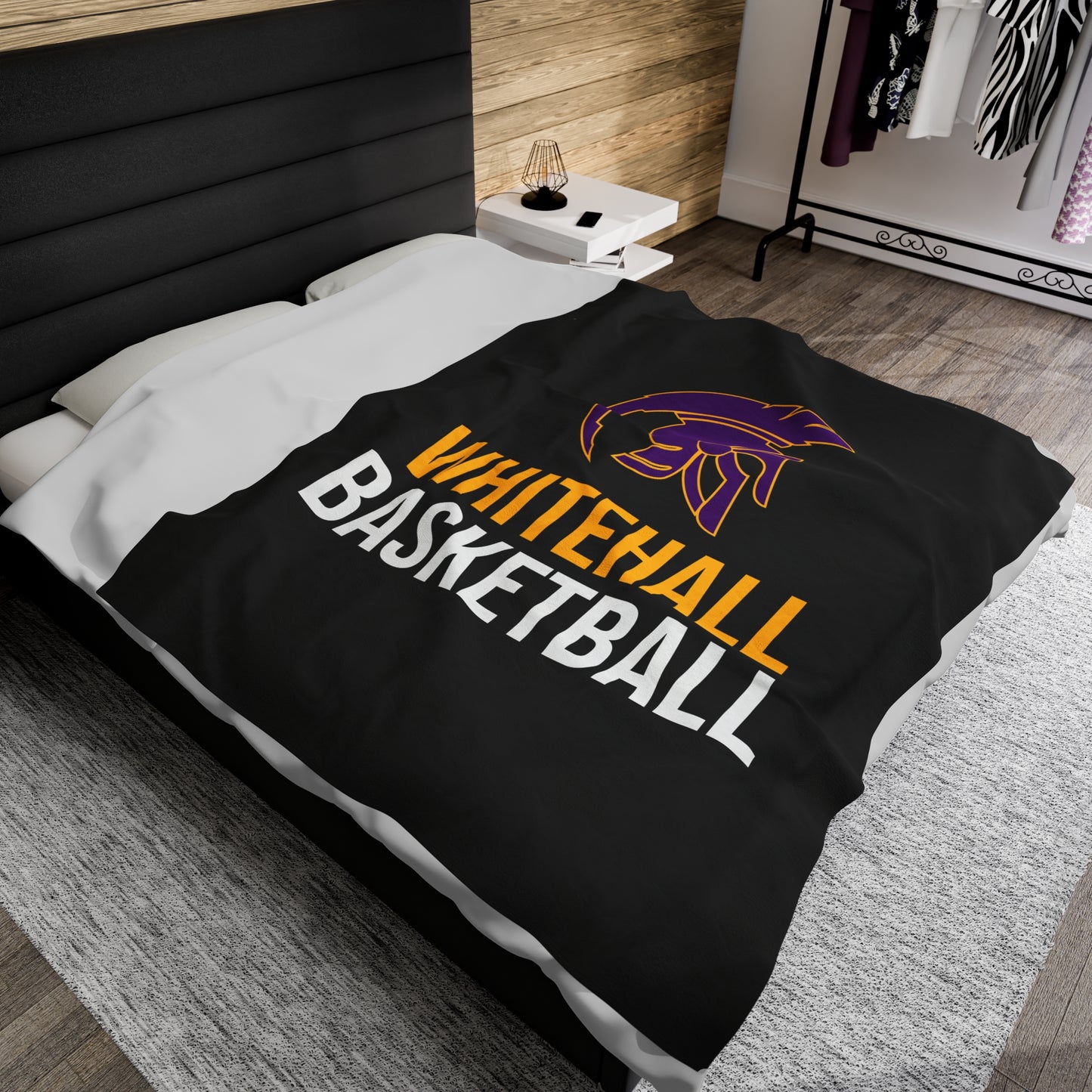 Whitehall Basketball Velveteen Plush Blanket (60" x 80")