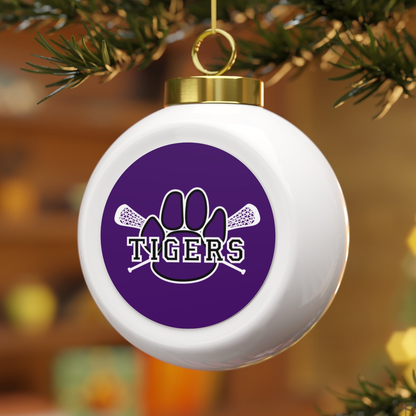 Tiger Lax  Christmas Ball Ornament
