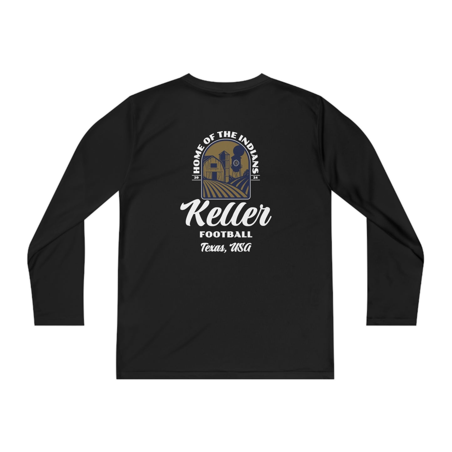 Youth Keller Football Sport-Tek Performance Long Sleeve Shirt