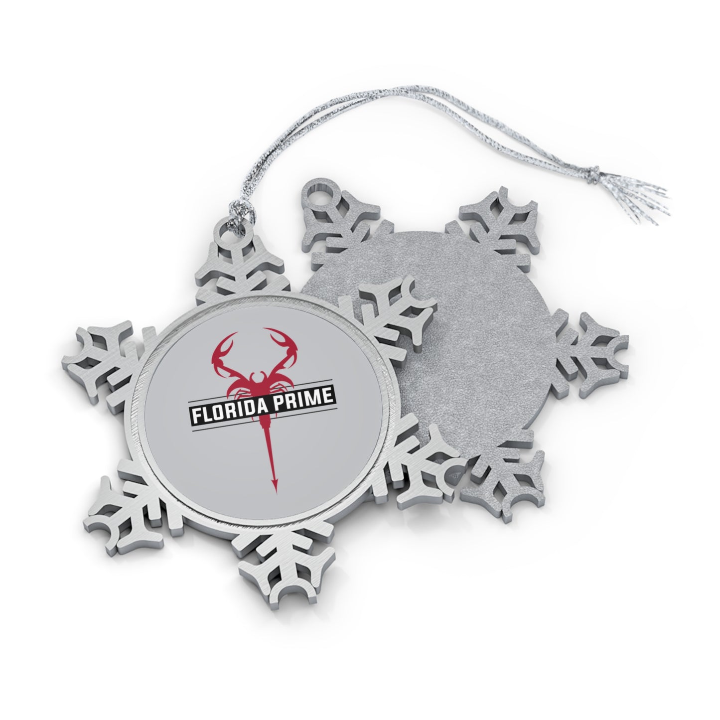 Florida Prime Lacrosse Pewter Snowflake Ornament