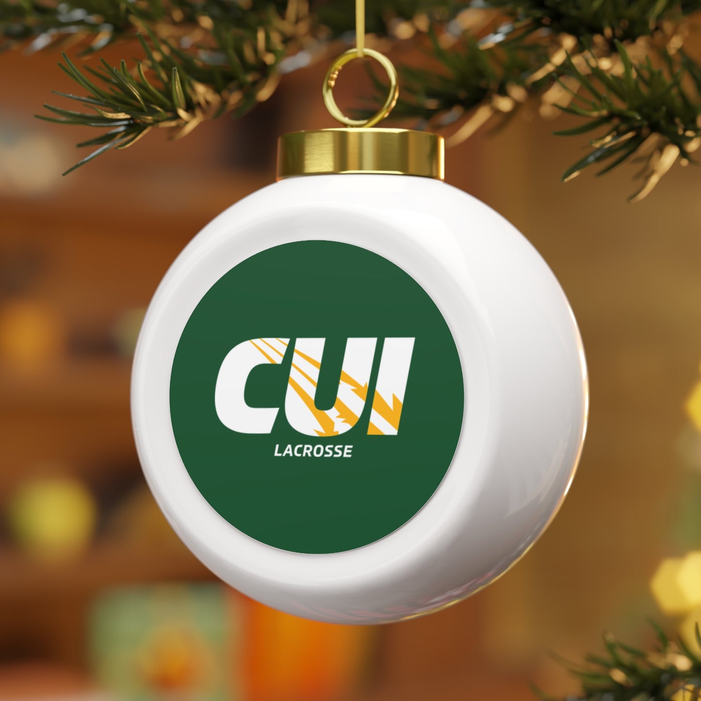 CUI Lacrosse Christmas Ball Ornament