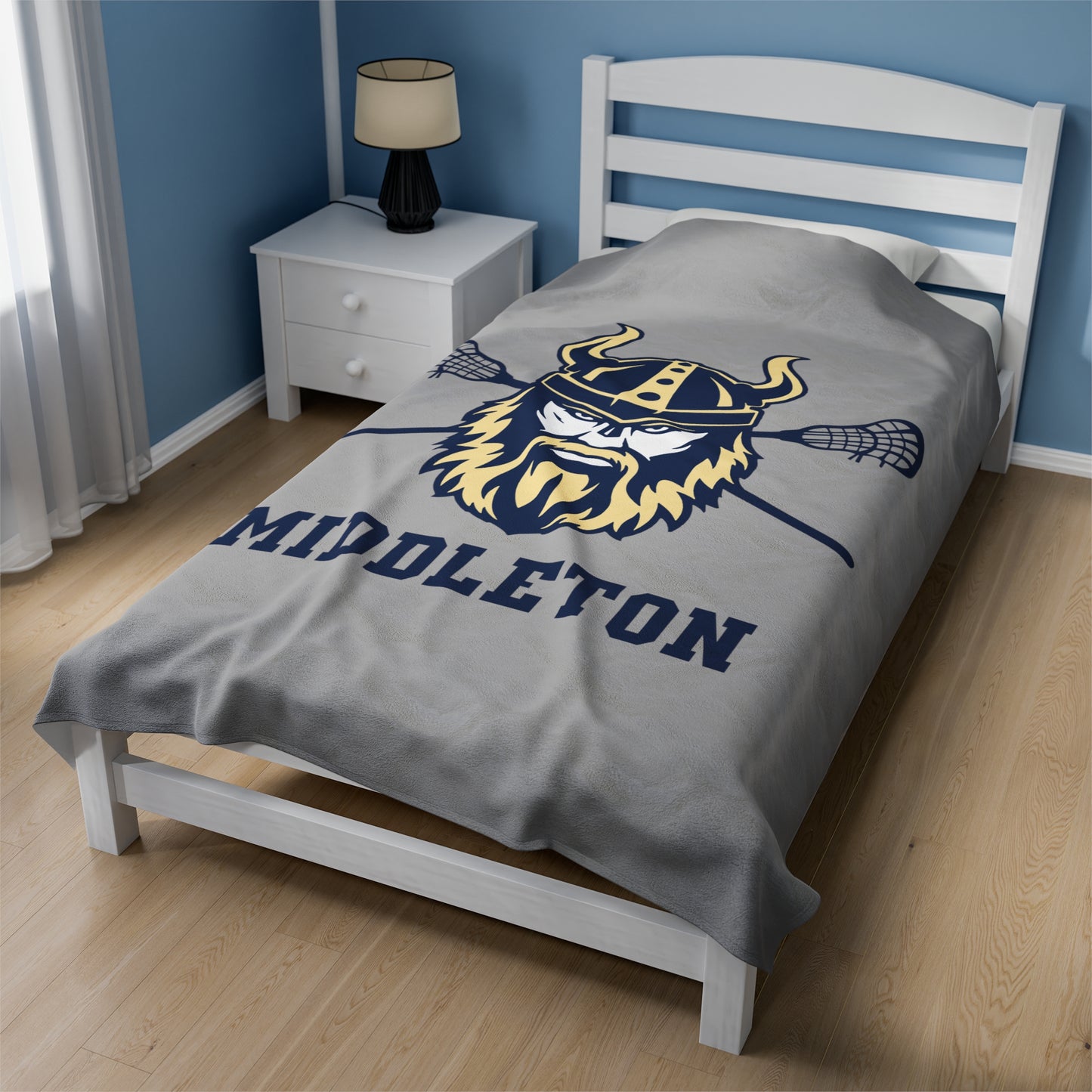 Middleton Vikings Lacrosse Velveteen Plush Blanket