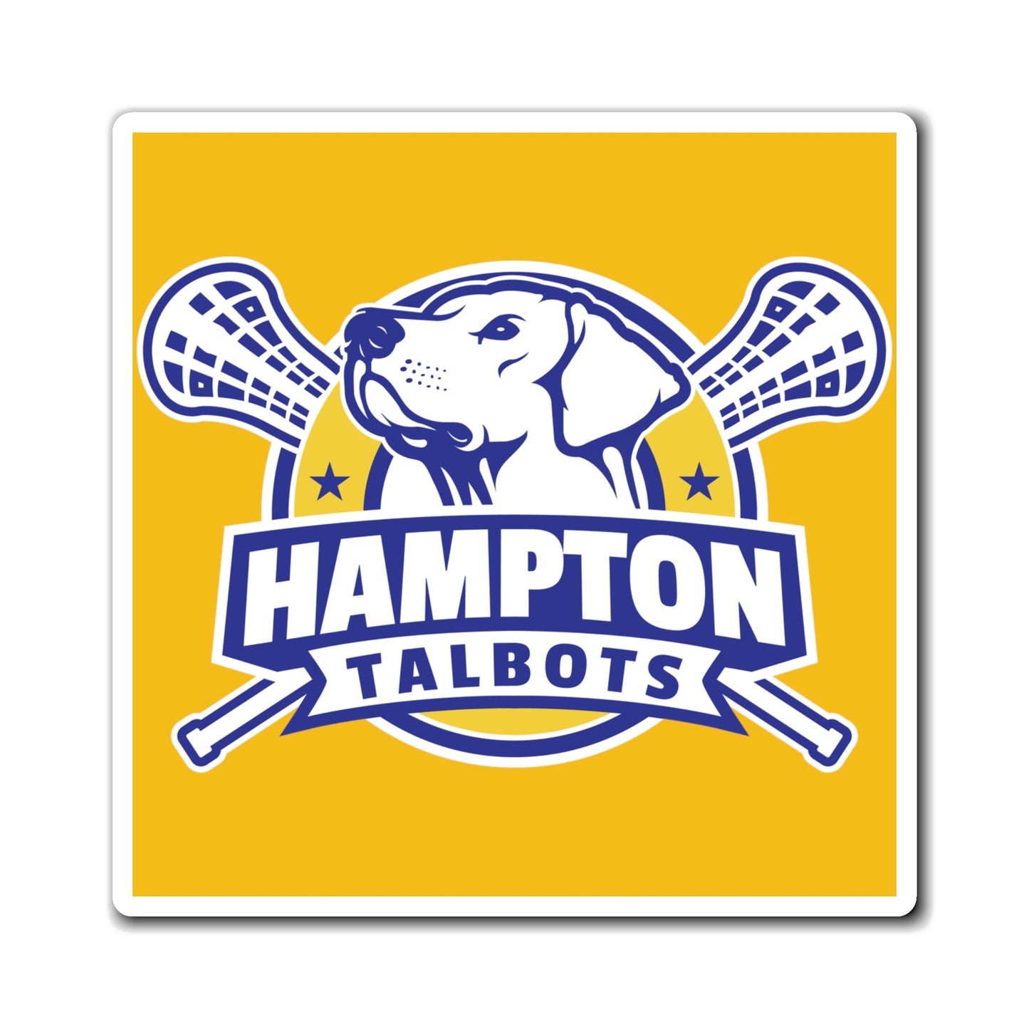 Hampton Lacrosse Magnet (4"x4")