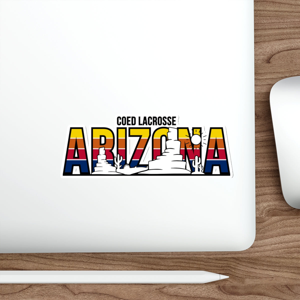 Coed Lacrosse Die-Cut Sticker