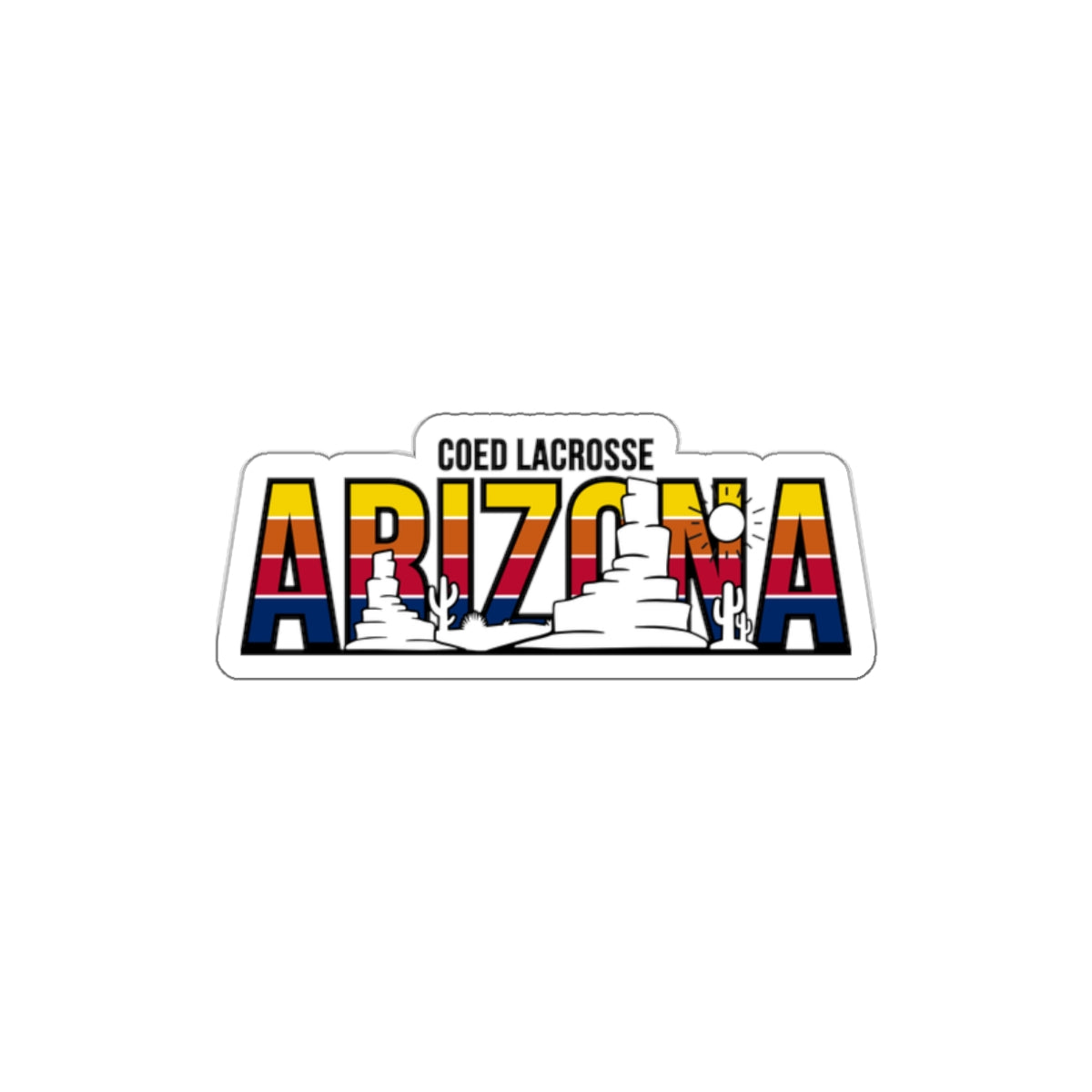 Coed Lacrosse Die-Cut Sticker