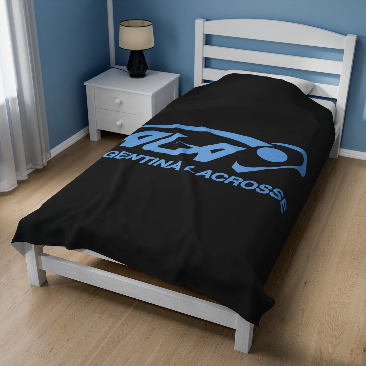 Argentina Lacrosse Velveteen Plush Blanket