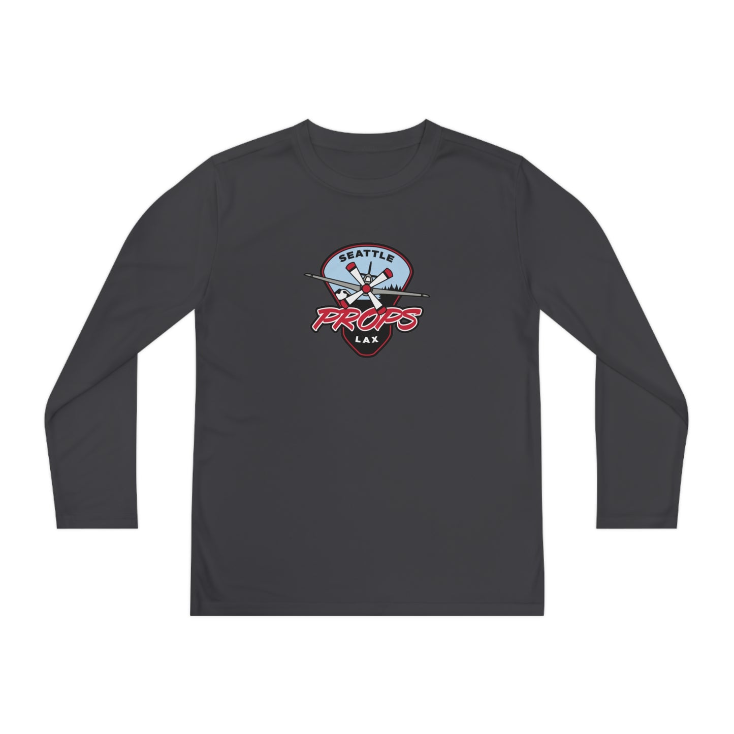 Youth Seattle Props Lacrosse Sport-Tek Performance Long Sleeve