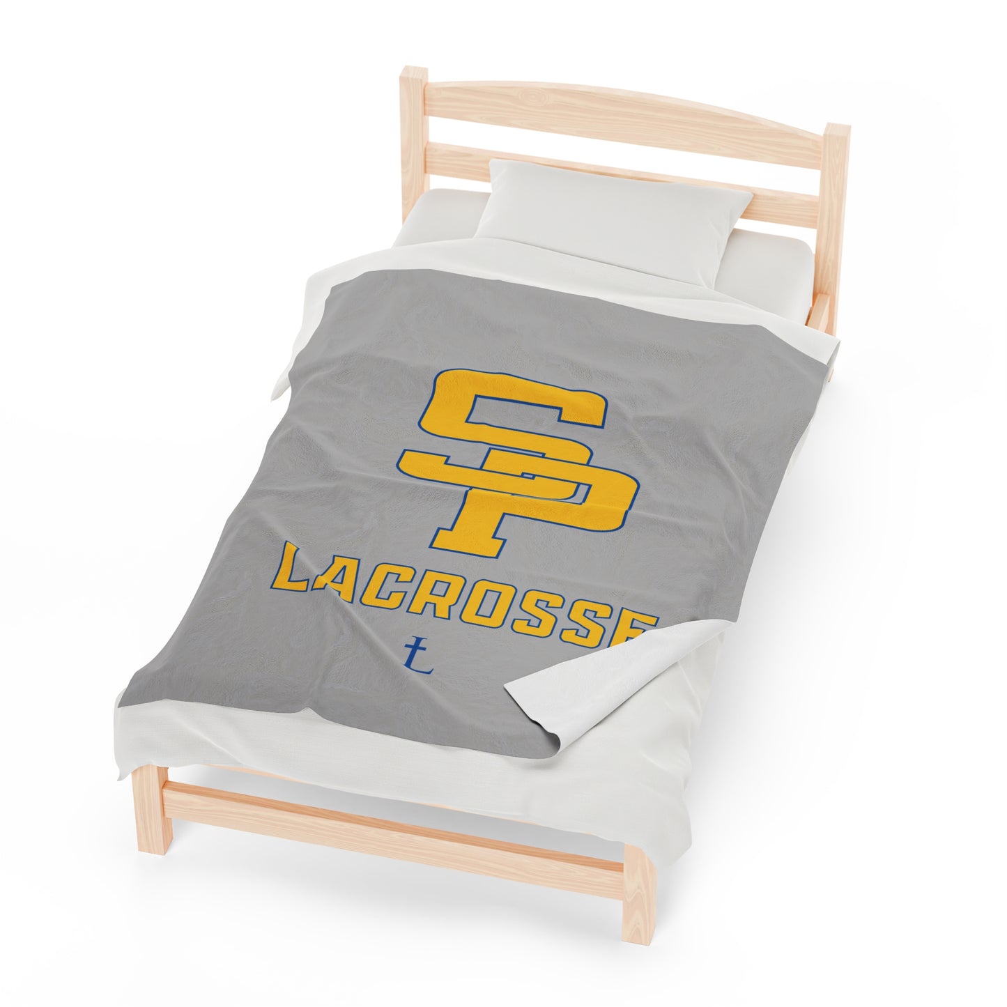Saint Paul's Lacrosse Velveteen Plush Blanket