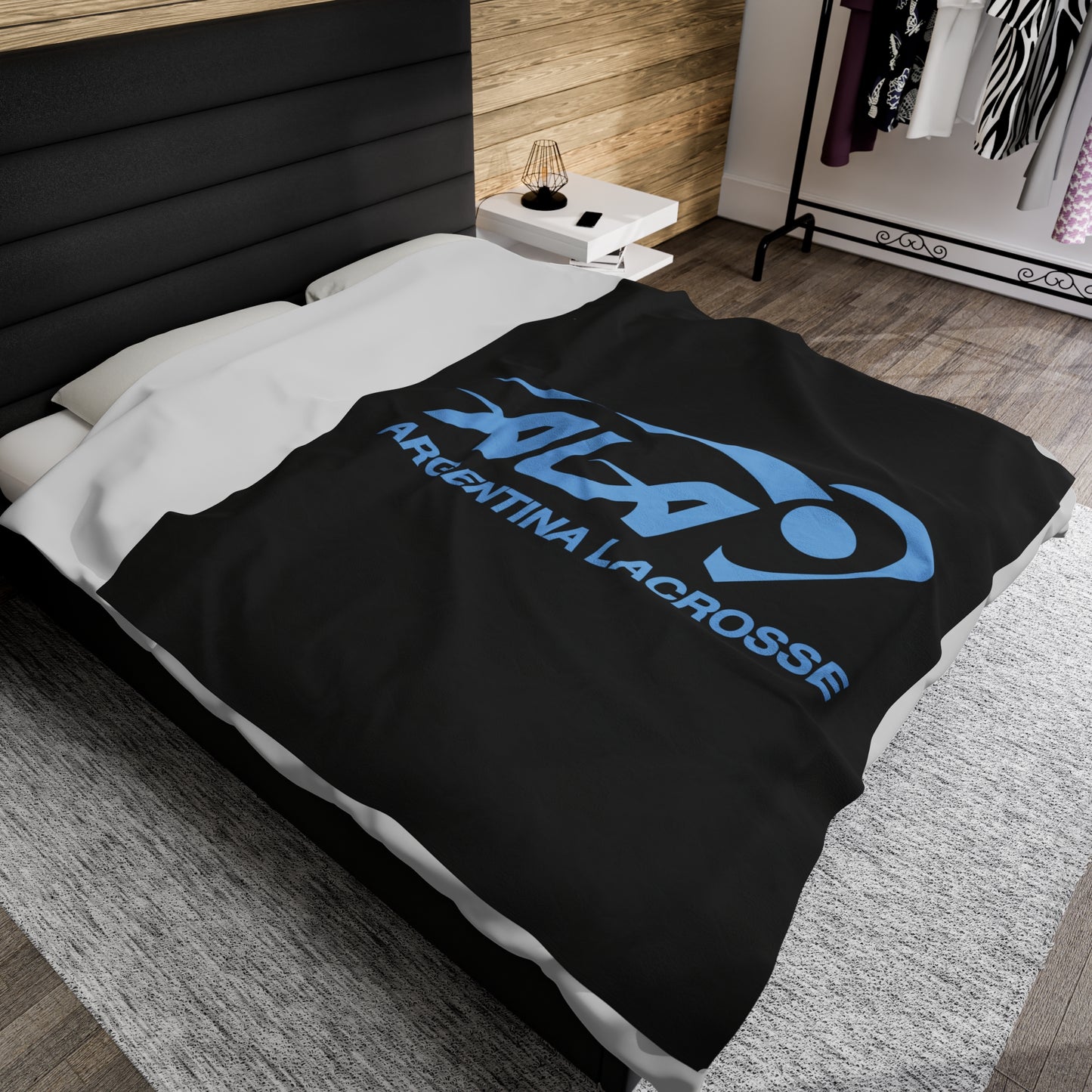 Argentina Lacrosse Velveteen Plush Blanket