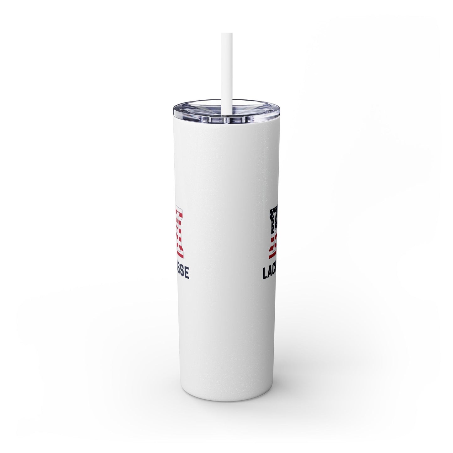 Hoyas Lacrosse Skinny Tumbler with Straw (20oz)