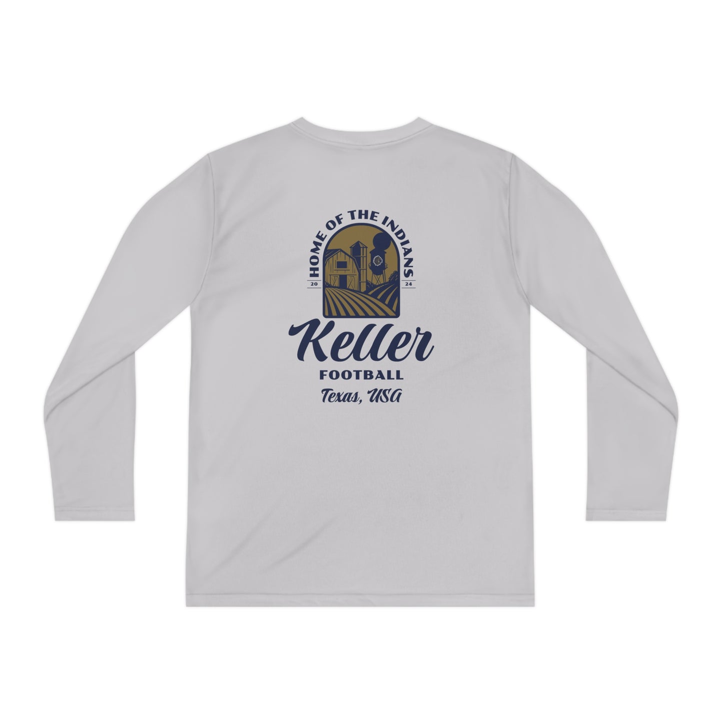 Youth Keller Football Sport-Tek Performance Long Sleeve Shirt