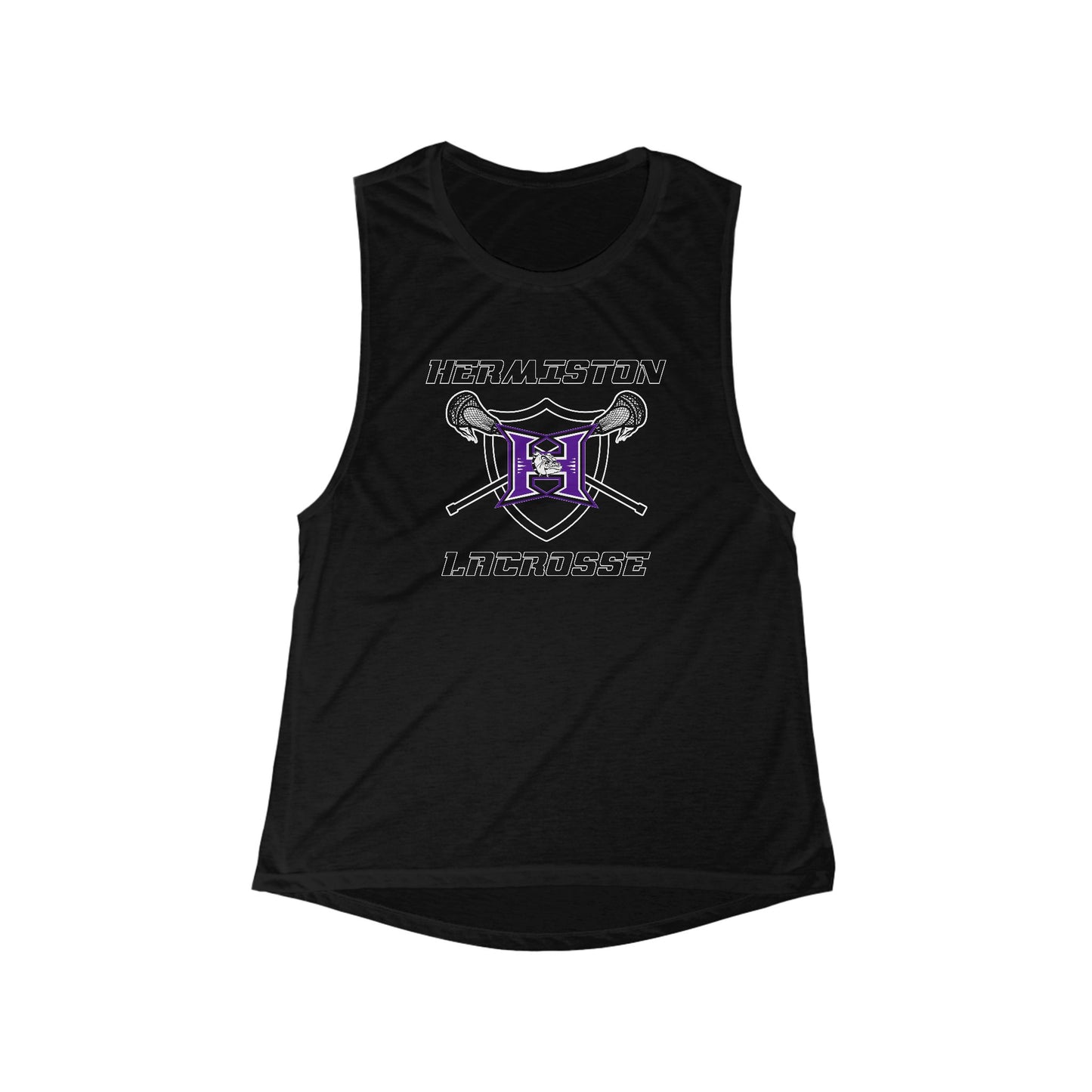 Women's Hermiston Lacrosse Bella + Canvas Flowy Scoop Muscle Tank