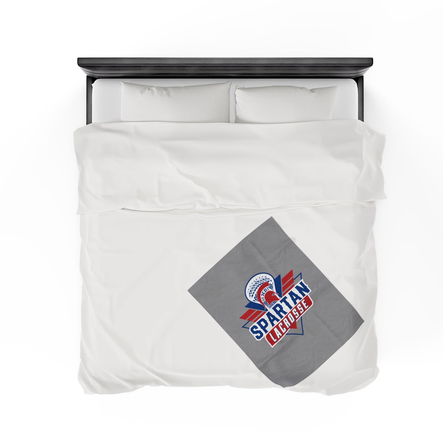 Bixby Spartan Lacrosse Velveteen Plush Blanket