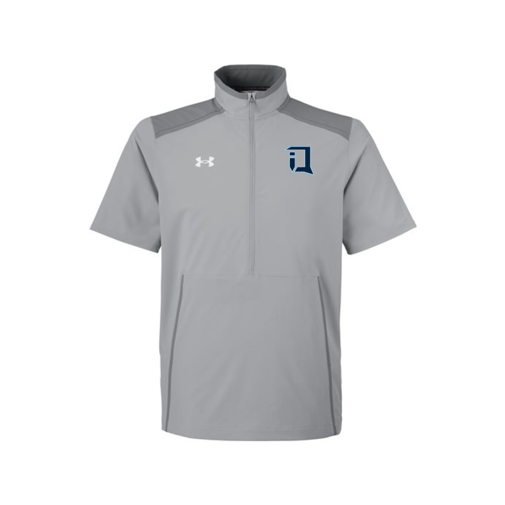 iQ Lacrosse Men's Short Sleeve Half-Zip - Mod Grey/ White