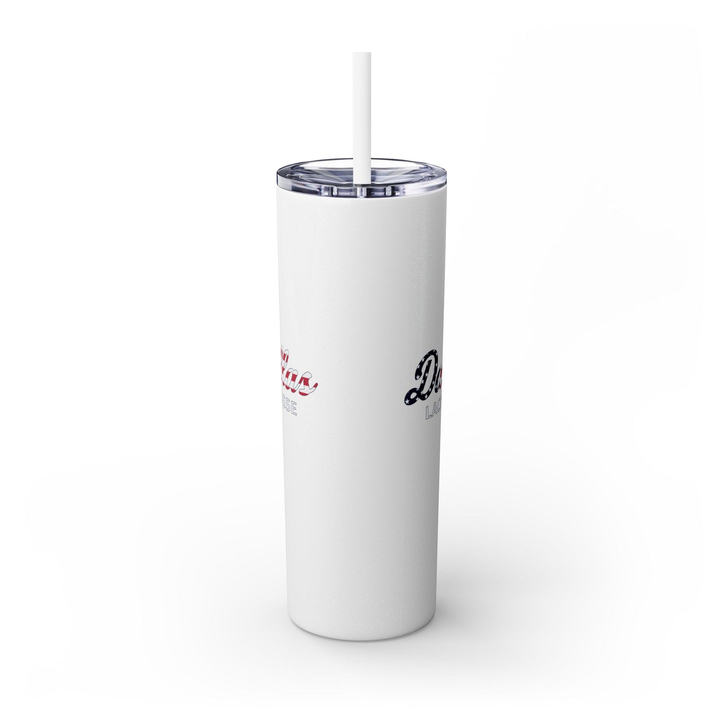 SMU Lacrosse Skinny Tumbler with Straw (20oz)