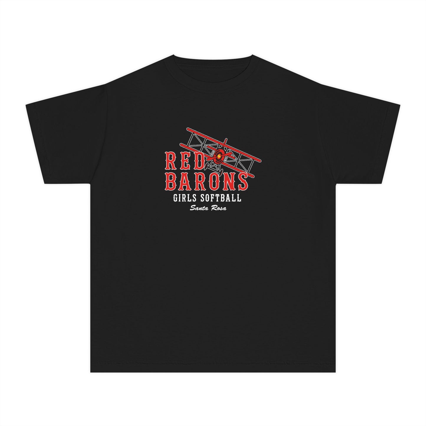 Youth Santa Rosa Red Barons Comfort Colors Garment Dyed T-Shirt