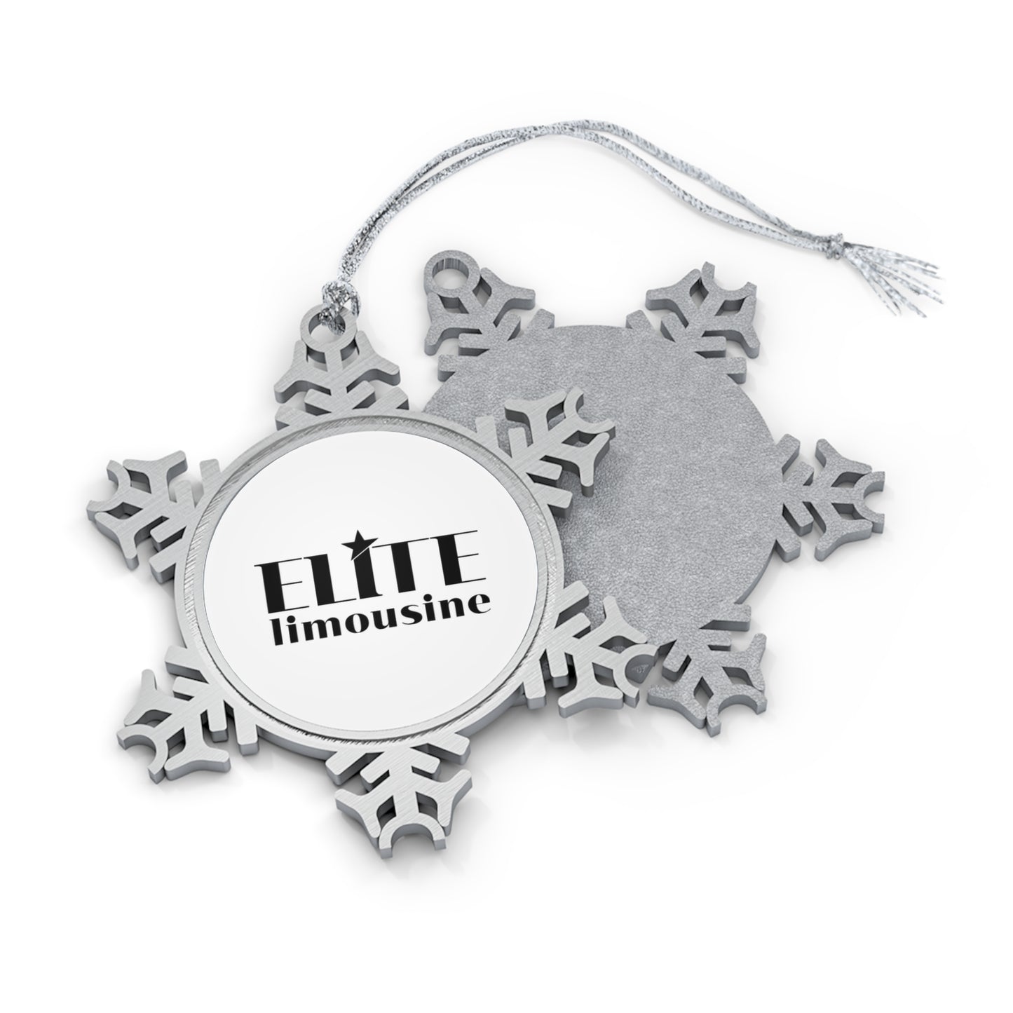 Elite Limo Pewter Snowflake Ornament