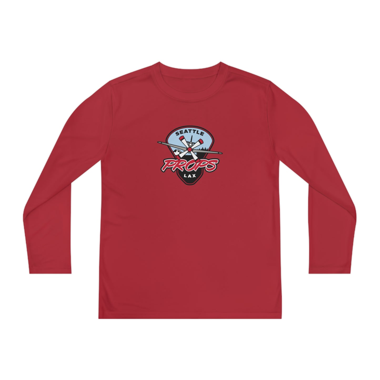 Youth Seattle Props Lacrosse Sport-Tek Performance Long Sleeve