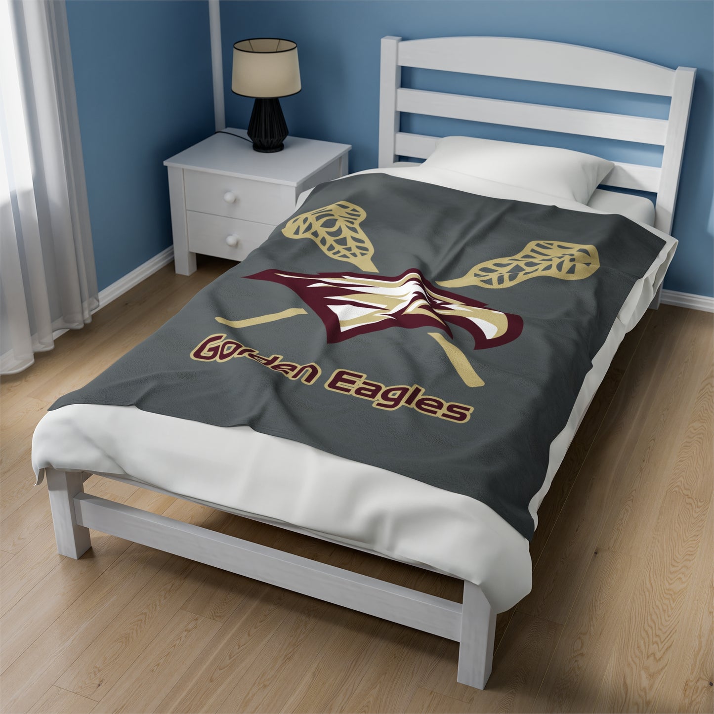 Maple Mountain Youth Lacrosse Velveteen Plush Blanket