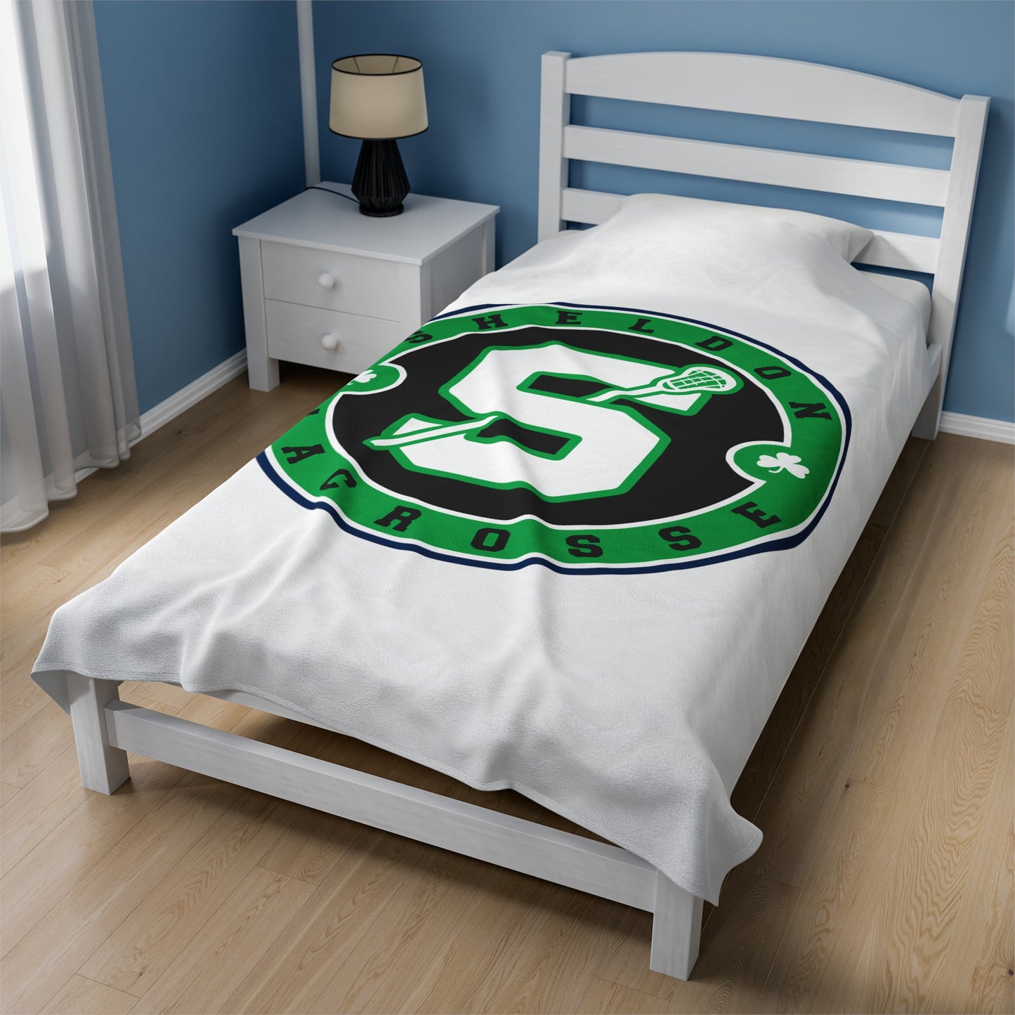 Sheldon Lacrosse Velveteen Plush Blanket