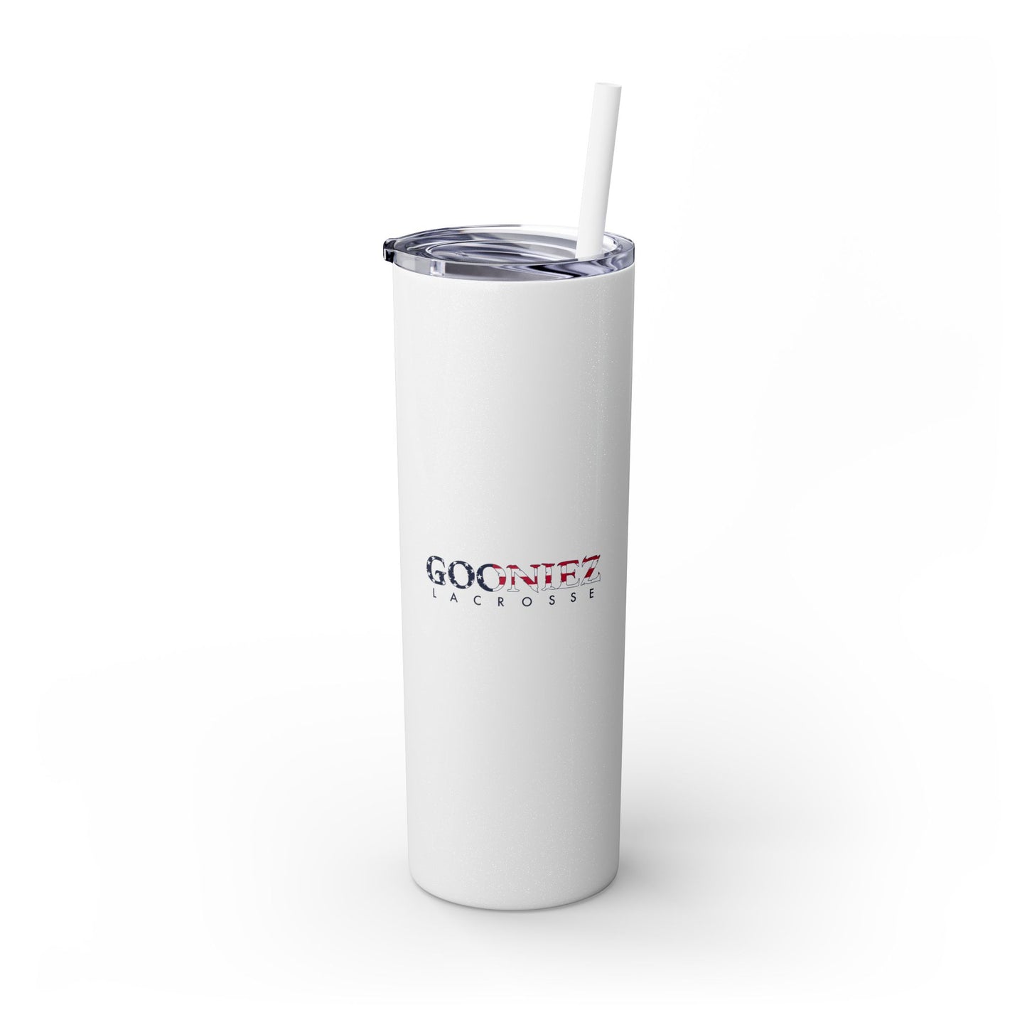 Gooniez Lacrosse Skinny Tumbler with Straw (20oz)