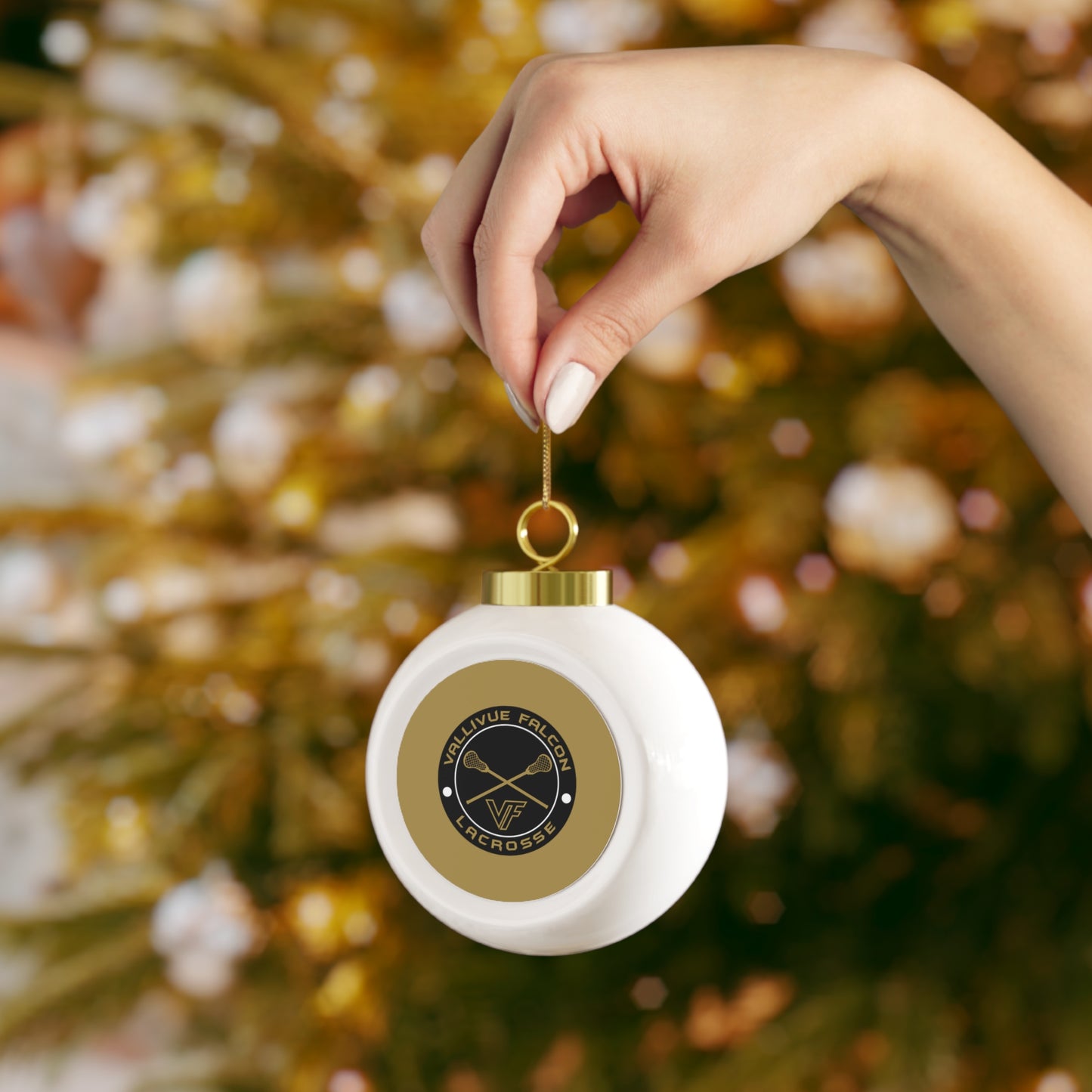 Vallivue Lacrosse Christmas Ball Ornament