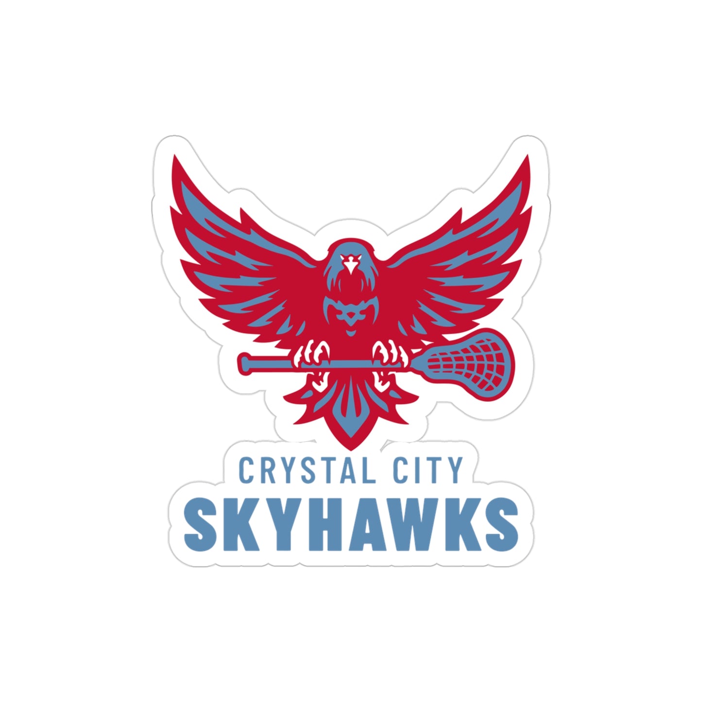 Crystal City Skyhawks Transparent Die-Cut Outdoor Sticker