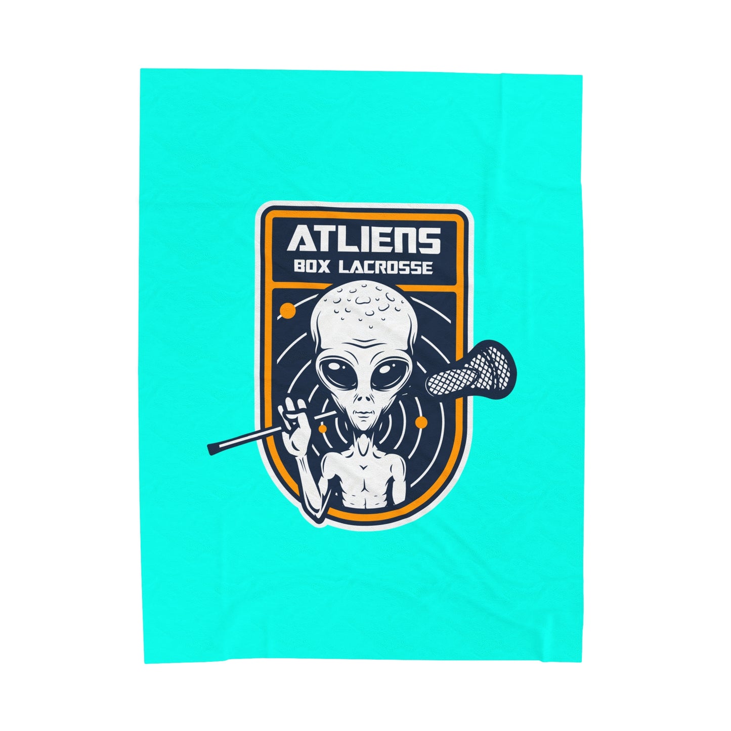 ATLiens Box Lacrosse Velveteen Plush Blanket (60" x 80")