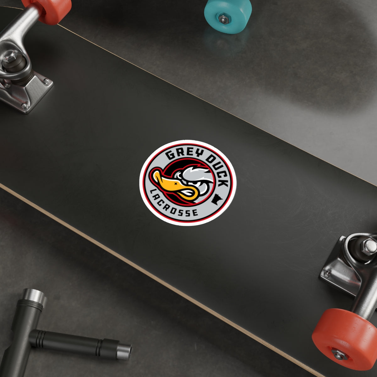 Grey Duck Lacrosse Die-Cut Sticker