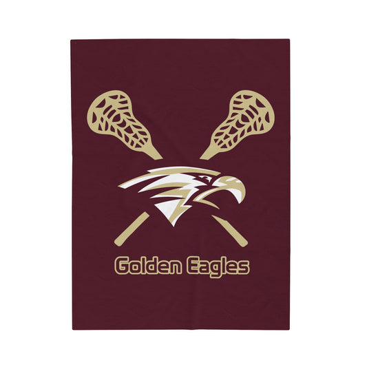 Maple Mountain Youth Lacrosse Velveteen Plush Blanket