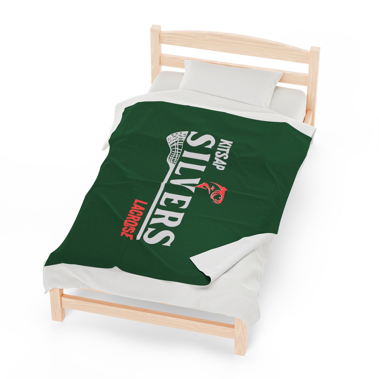 Kitsap Lacrosse Velveteen Plush Blanket