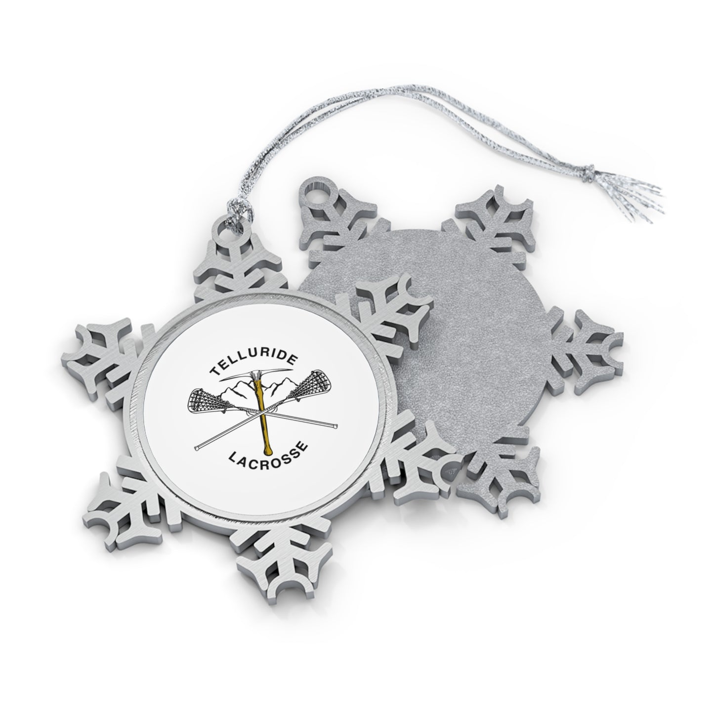 Telluride Lacrosse Pewter Snowflake Ornament