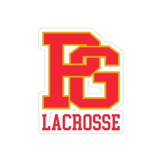 Pacific Grove Lacrosse Transparent Stickers Die-Cut