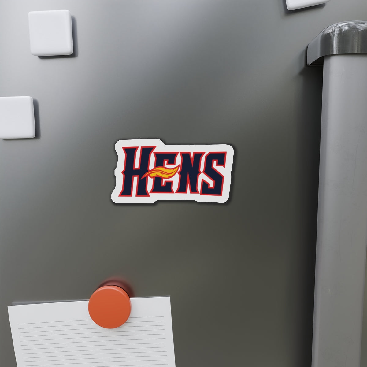 Mudhens Baseball Die-Cut Magnet