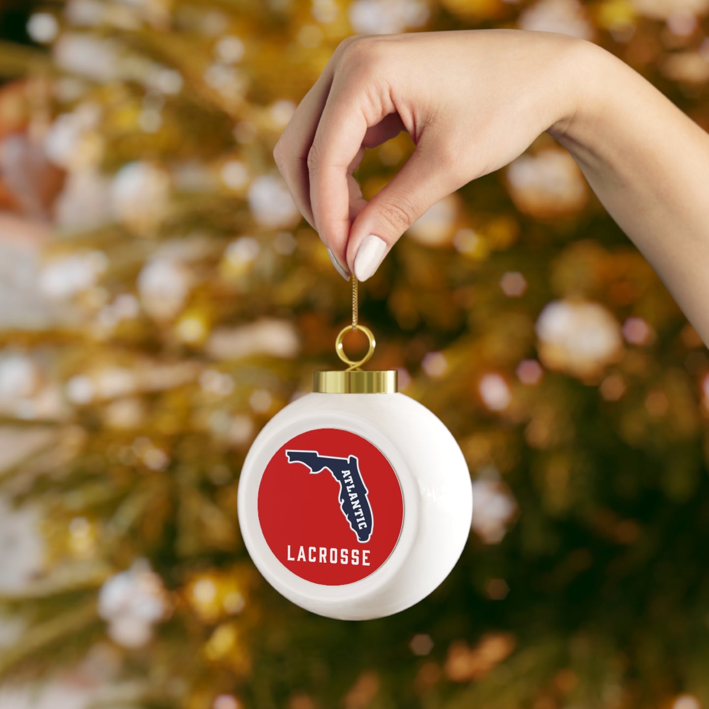 FAU Lacrosse Christmas Ball Ornament