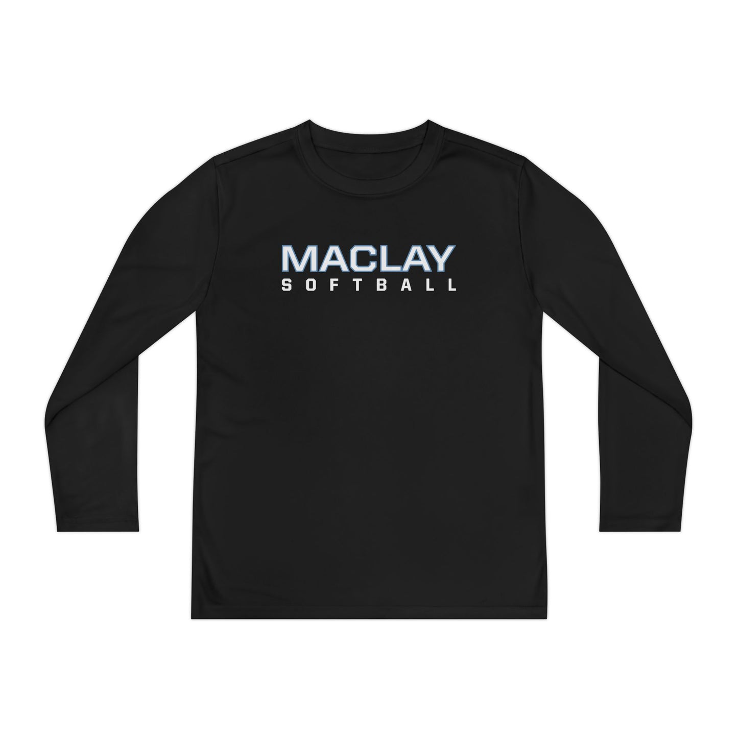 Youth Maclay Softball Sport-Tek Performance Long Sleeve Shirt