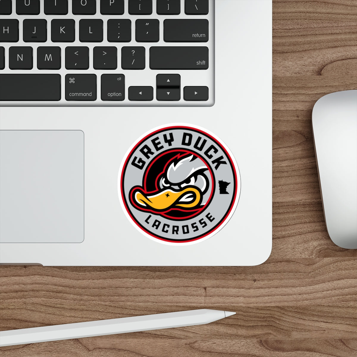 Grey Duck Lacrosse Die-Cut Sticker