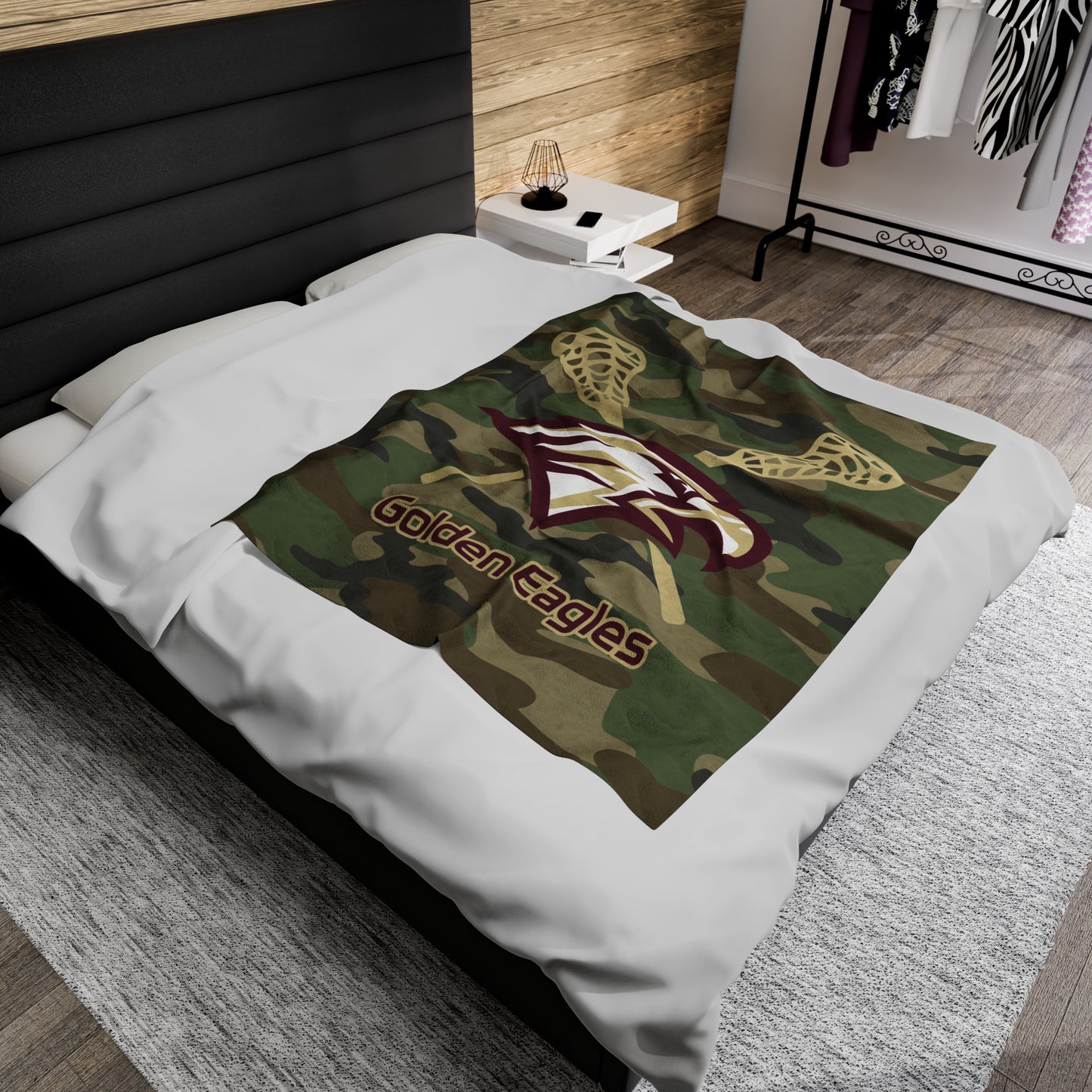 Maple Mountain Youth Lacrosse Velveteen Plush Blanket