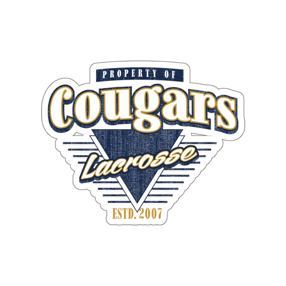 Evergreen Cougars Lacrosse Die-Cut Stickers