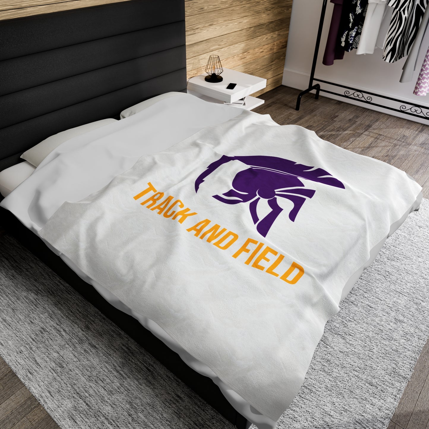 Whitehall Track Velveteen Plush Blanket (60" x 80")